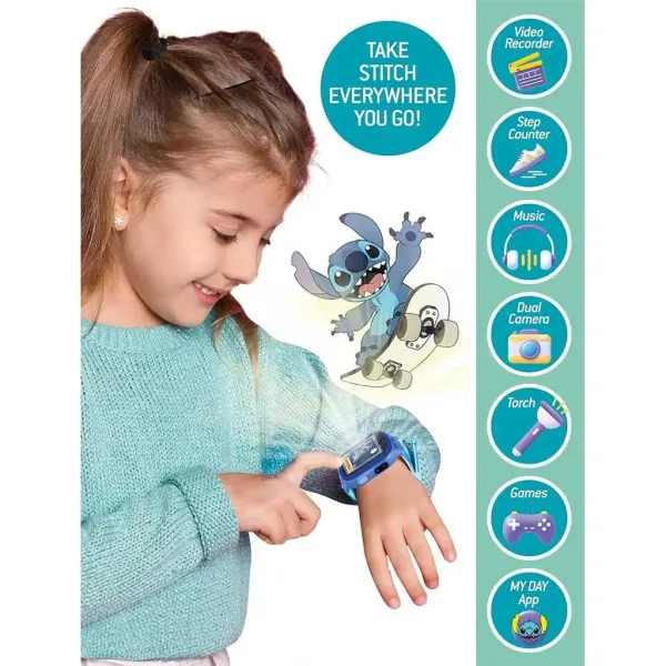 imagen de Reloj inteligente con diseño de Disney Stitch - Lisciani 3