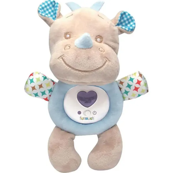 imagen de Rinoceronte de peluche con luz nocturna y sonido 2