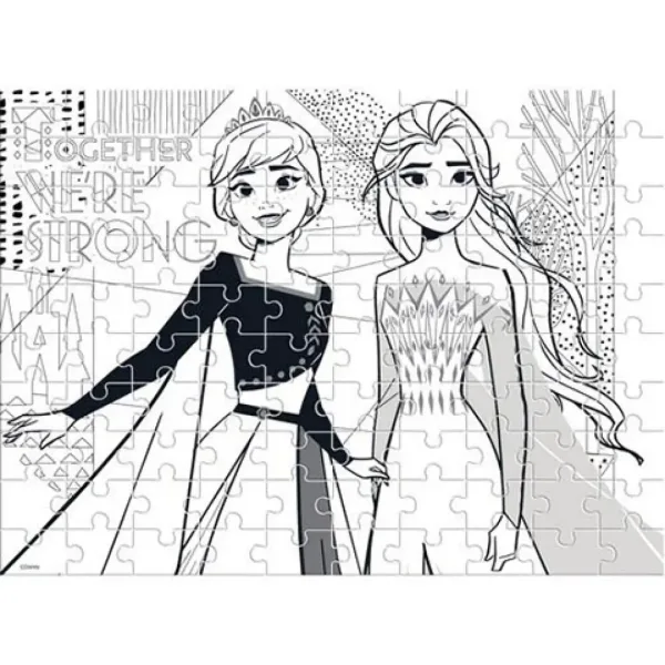 imagen de Rompecabezas 2 en 1 de Frozen 2 para colorear de 100 piezas 3