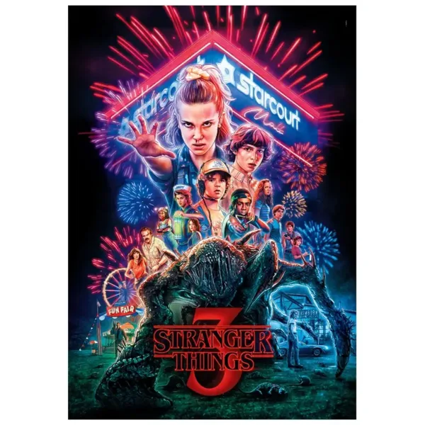 imagen de Rompecabezas de 1000 piezas de Stranger Things temporada 3 con póster - Clementoni 2