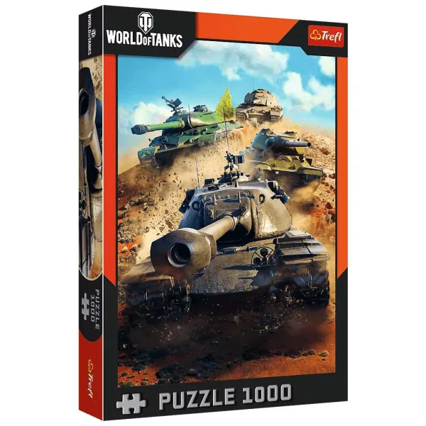 imagen de Rompecabezas de 1000 piezas de Tanques de World of Tanks en batalla - Trefl 1