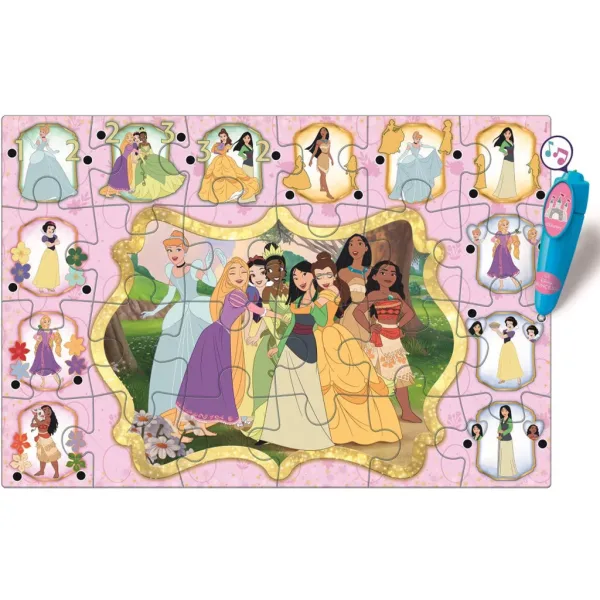 imagen de Rompecabezas de suelo interactivo de 24 piezas de las Princesas Disney - Clementoni 3