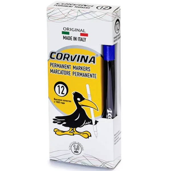 imagen de Rotulador permanente azul Corvina 1mm 1 unidad - Carioca 1
