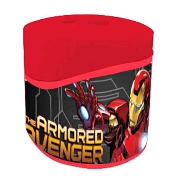 imagen de Sacapuntas de plástico de los Vengadores con 2 agujeros y diseño de Iron Man 2