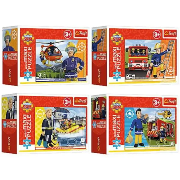imagen de Sam el bombero mini maxi puzzle de 20 piezas 4 tipos - Trefl 1