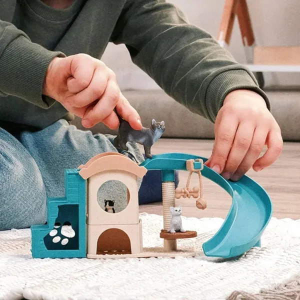 imagen de Schleich: Casa de juegos para gatos de Farm World (42764) 2