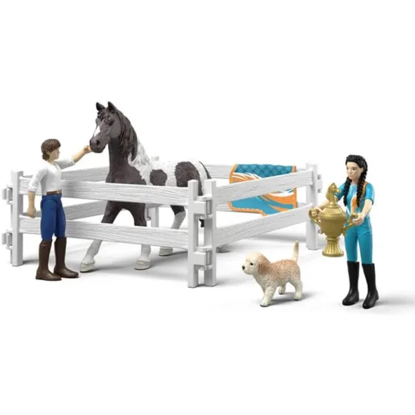 imagen de Schleich: Club de Caballos Kim conjunto de entrenamiento ecuestre (42799) 2