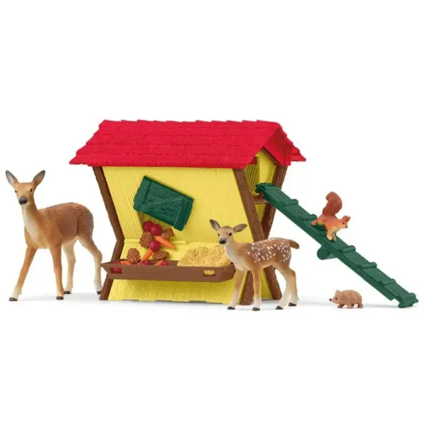 imagen de Schleich: Farm World - Comedero de animales del bosque juego set (42658) 2