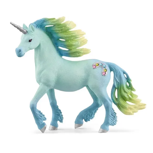 imagen de Schleich: Figura de unicornio marshmallow macho (70722) 1