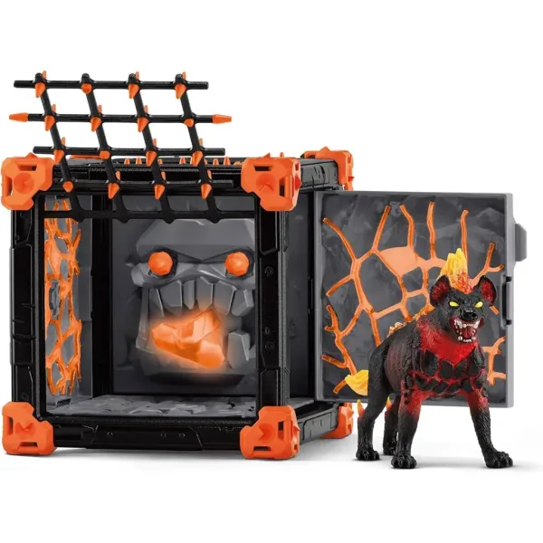 imagen de Schleich: Set de hiena de lava de Battlecave (42674) 2