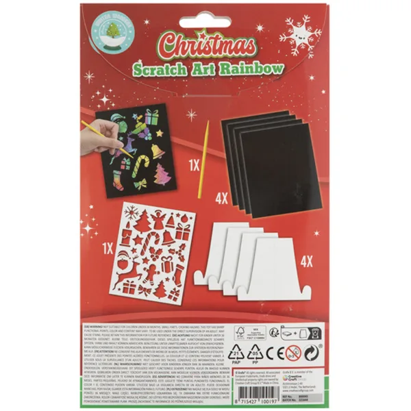 imagen de Set de 4 hojas de rascador de arcoíris A5 navideño 2