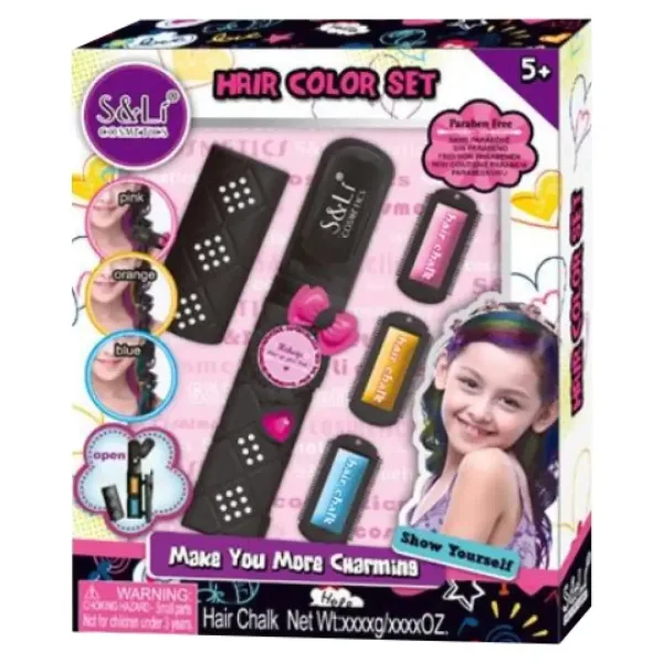 imagen de Set de decoración de cabello con tizas de color 1