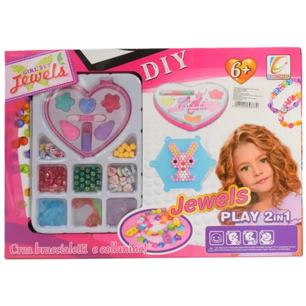 imagen de Set de niña: set de maquillaje y joyería 2 en 1 con accesorios 7