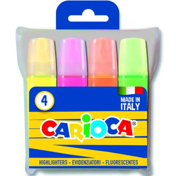 imagen de Set de resaltadores fluorescentes de colores 4 unidades - Carioca 1