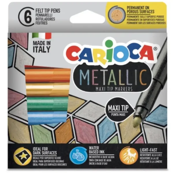 imagen de Set de rotuladores metálicos MaxiTip de 6 unidades - Carioca 1