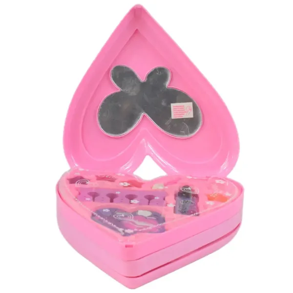 imagen de S&Lí Cosmetics: Paleta de maquillaje y uñas premium en caja con forma de corazón de tres niveles 3