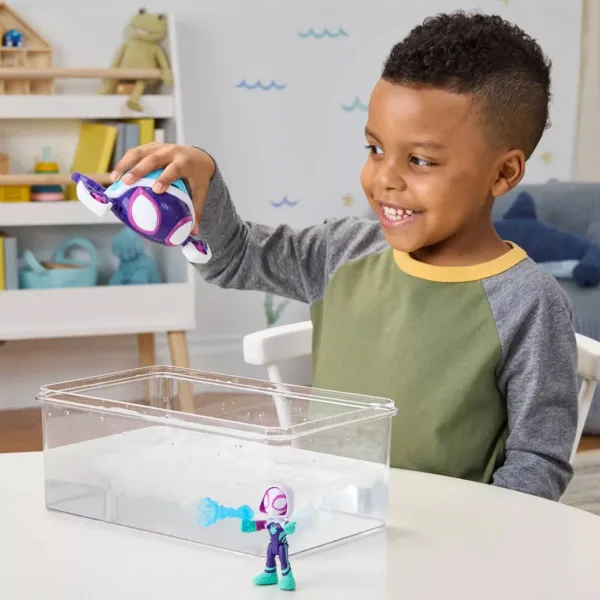 imagen de Spidey y Sus Asombrosos Amigos: Waterwebs figuras y vehículos que cambian de color - Ghost Turtle - Hasbro 4