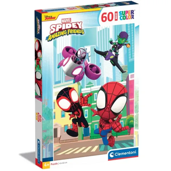 imagen de Spidey y sus maravillosos amigos rompecabezas maxi supercolor de 60 piezas - Clementoni 1