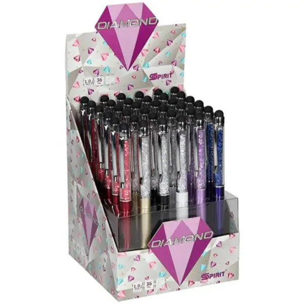 imagen de Spirit: Bolígrafo capacitivo con cristal de diamante en varios colores 1ud 1