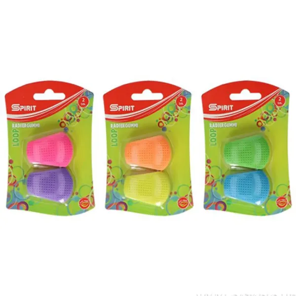 imagen de Spirit: Borrador ergonómico Loop en varios colores set de 2 unidades 1
