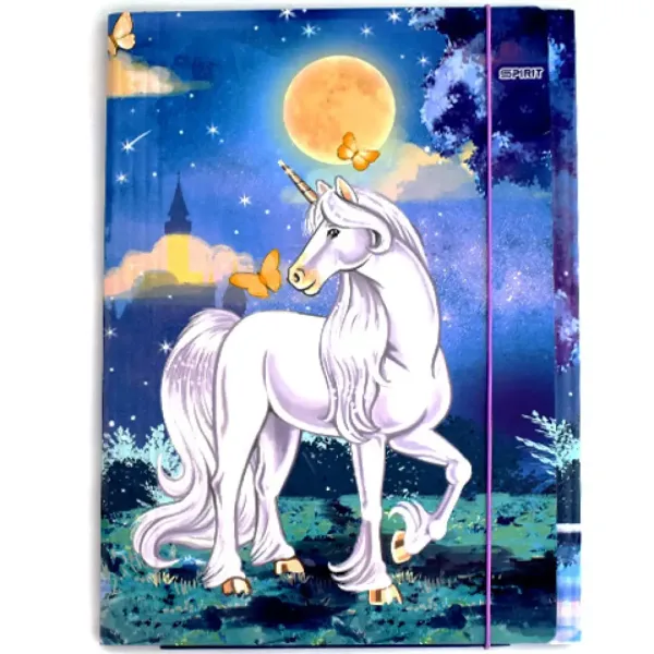 imagen de Spirit: Cree en la Magia carpeta de goma con diseño de unicornio tamaño A/4 1