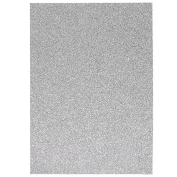 imagen de Spirit: Hoja de espuma decorativa brillante en color plata A/4 1ud 1