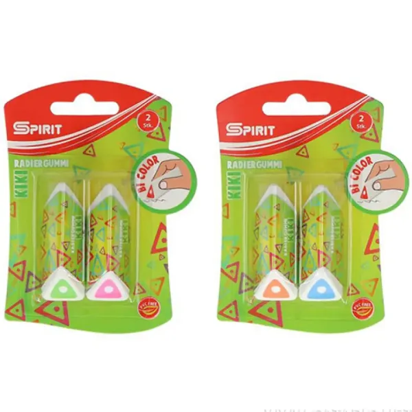 imagen de Spirit: Kiki borrador triangular en varios colores set de 2 unidades 1