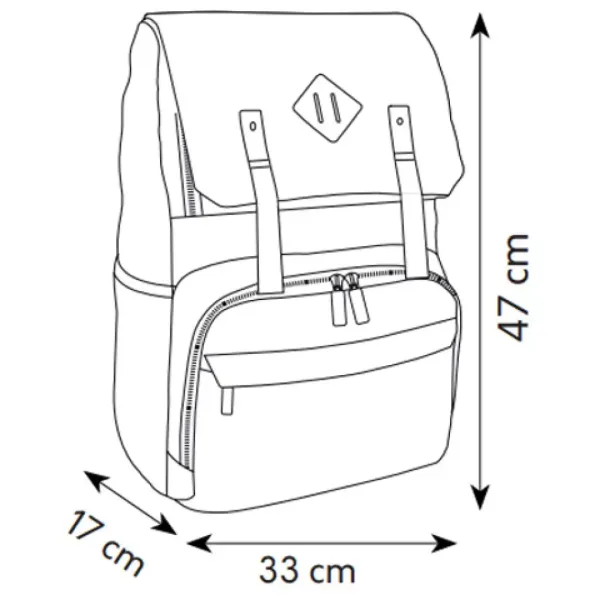imagen de Spirit: Mochila color púrpura con correas blancas 47x33x17cm 4