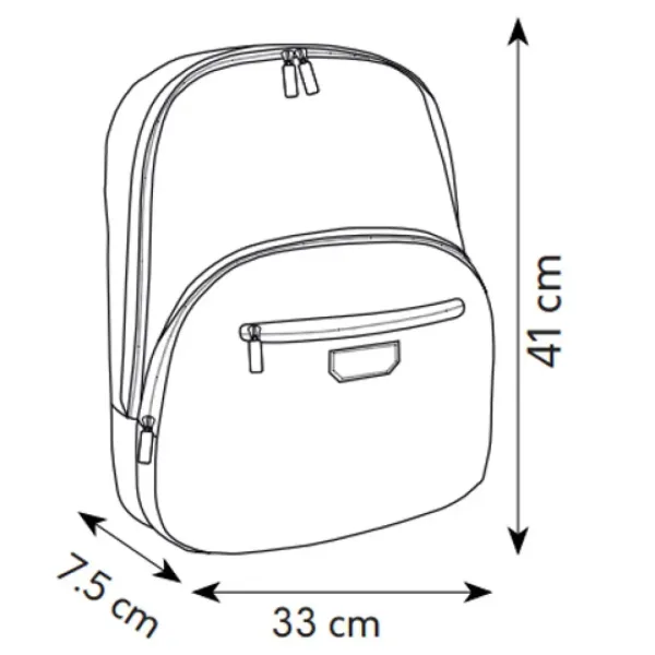 imagen de Spirit: Mochila de cuero sintético negra de tres compartimentos 41x33x7,5cm 4