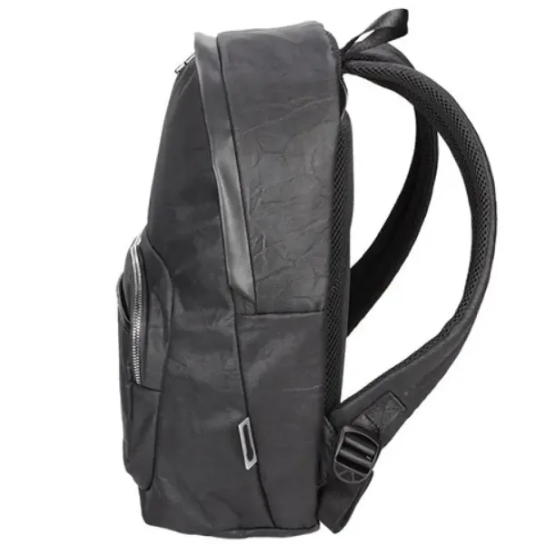 imagen de Spirit: Mochila de cuero sintético negro con bordes redondeados 41x33x7,5cm 2