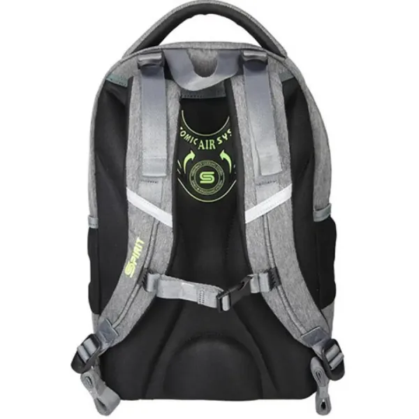 imagen de Spirit: Mochila ergonómica gris-negro-amarillo urbana 46x33x22cm 2