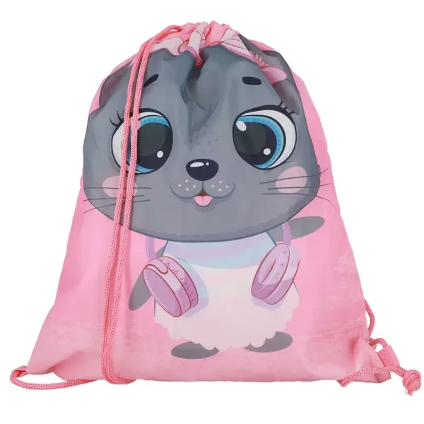 imagen de Spirit: Mochila escolar gris con gato, set de 5 piezas 38x17x28cm 5