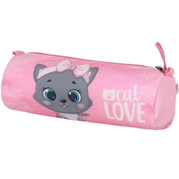 imagen de Spirit: Mochila escolar gris con gato, set de 5 piezas 38x17x28cm 6