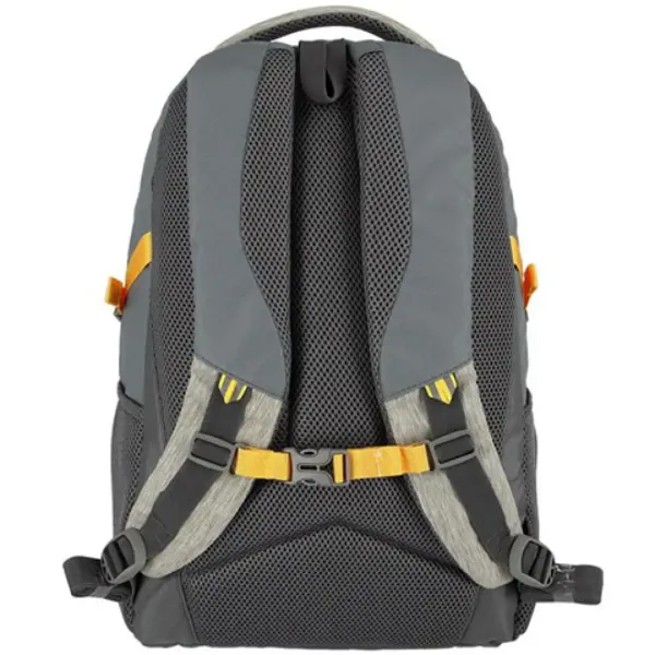 imagen de Spirit: Mochila escolar gris y amarilla con bordes redondeados 48x31x20cm 2