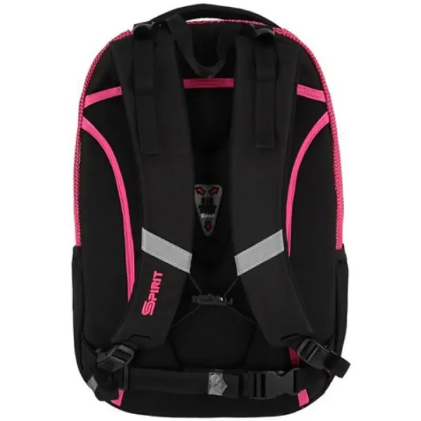 imagen de Spirit: Mochila escolar negra y rosa con esquinas redondeadas 46x33x22cm 2