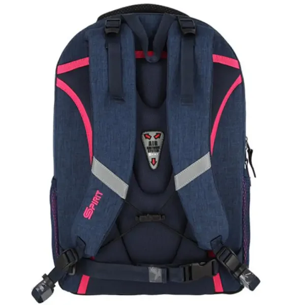 imagen de Spirit: Mochila escolar redondeada azul y rosa Freedom, mochila 46x33x22cm 2