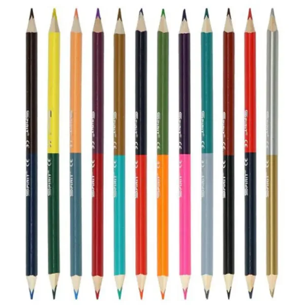 imagen de Spirit: Set de 12 lápices de colores de doble punta en forma de triángulo 2
