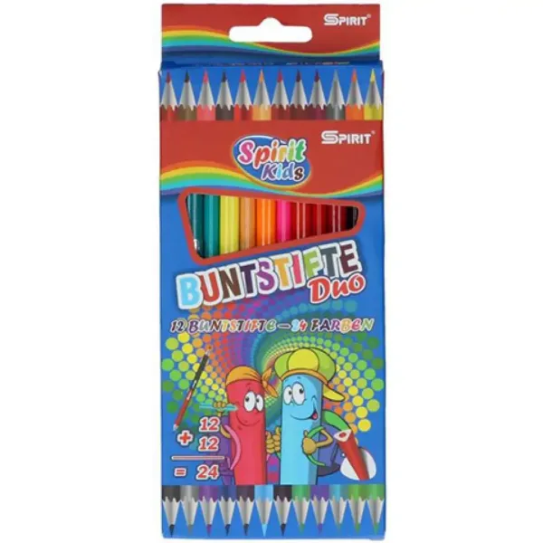 imagen de Spirit: Set de 12 lápices de colores de doble punta en forma de triángulo 1