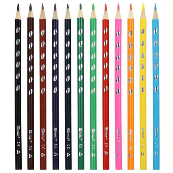 imagen de Spirit: Set de lápices de colores premium de tres lados de 12 unidades 2