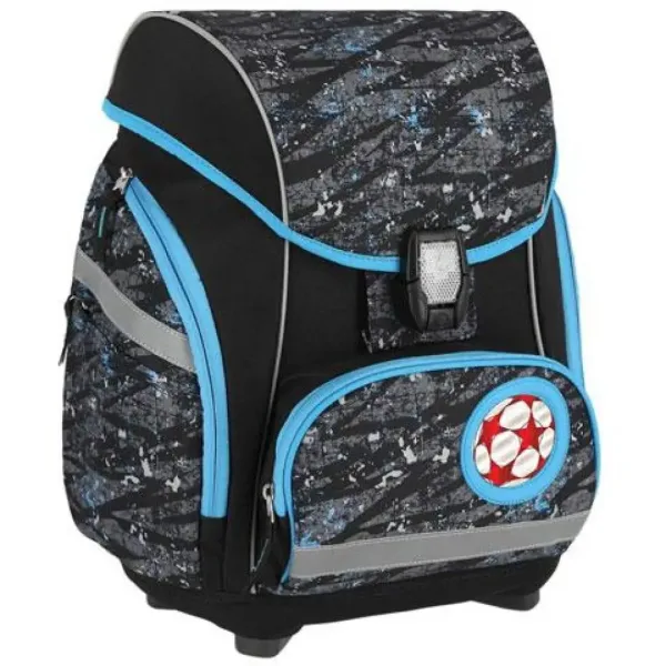 imagen de Spirit: Set de mochila escolar ergonómica de 5 piezas con diseño de fútbol 3D y luz LED 34x22x41cm 2