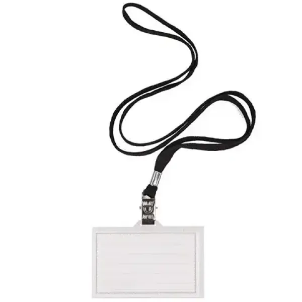 imagen de Spirit: Soporte para tarjeta de identificación con cordón negro 90x60mm 1ud 2