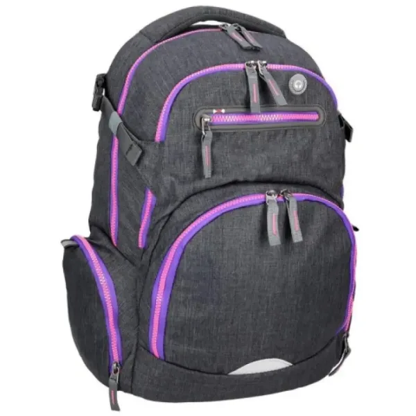 imagen de Spirit: Stinger gris oscuro-púrpura mochila escolar ergonómica premium 26x32x44cm 2
