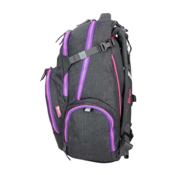 imagen de Spirit: Stinger gris oscuro-púrpura mochila escolar ergonómica premium 26x32x44cm 3
