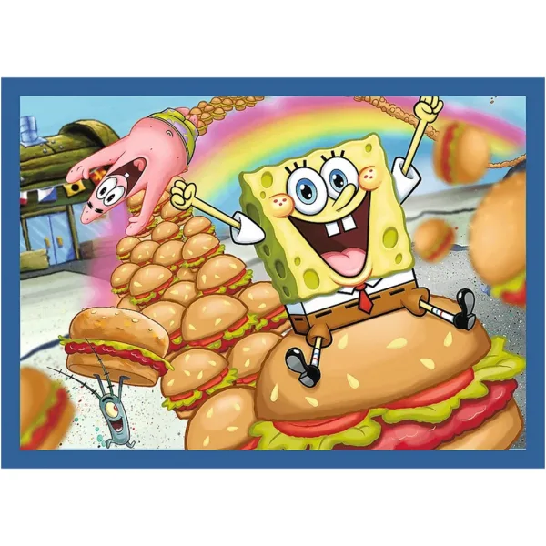 imagen de SpongeBob 4 en 1 35-48-54-70 piezas puzzle - Trefl 3