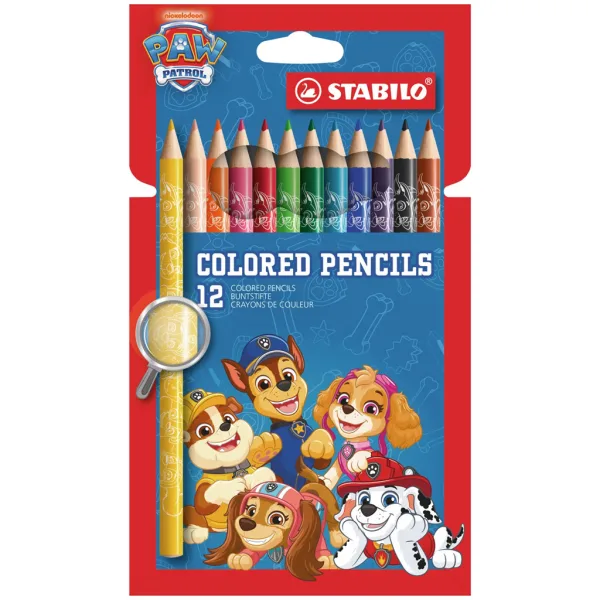 imagen de Stabilo: Set de 12 lápices de colores gruesos de Patrulla Canina 1