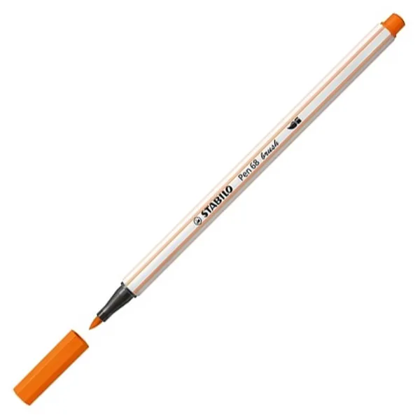 imagen de Stabilo: Pen 68 brush rotulador de pincel en color naranja brillante 1