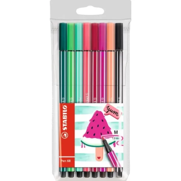 imagen de Stabilo: Pen 68 de sandía set de 8 rotuladores de fibra de colores 1