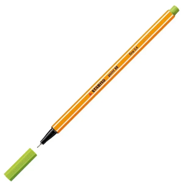imagen de Stabilo: Point 88 rotulador de punta fina de 0,4 mm en color verde manzana 2
