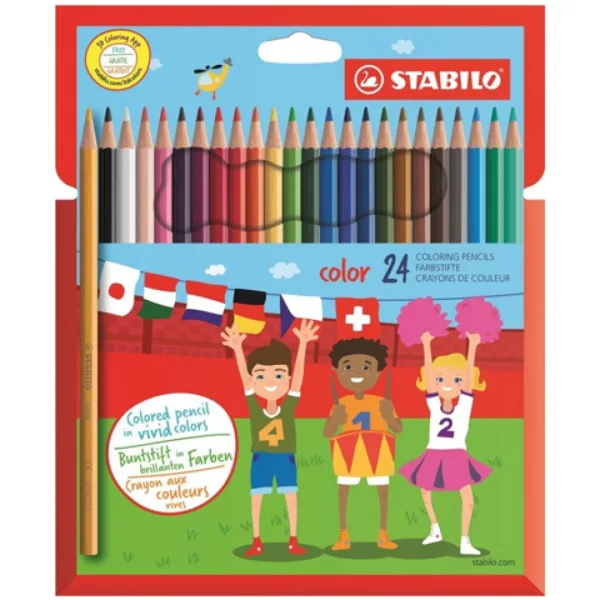 imagen de Stabilo: Set de lápices de colores de 24 unidades 1