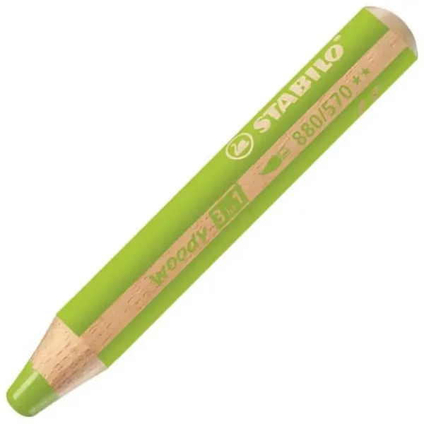 imagen de Stabilo: Woody extra-grueso verde claro 3en1 lápiz de colores 1
